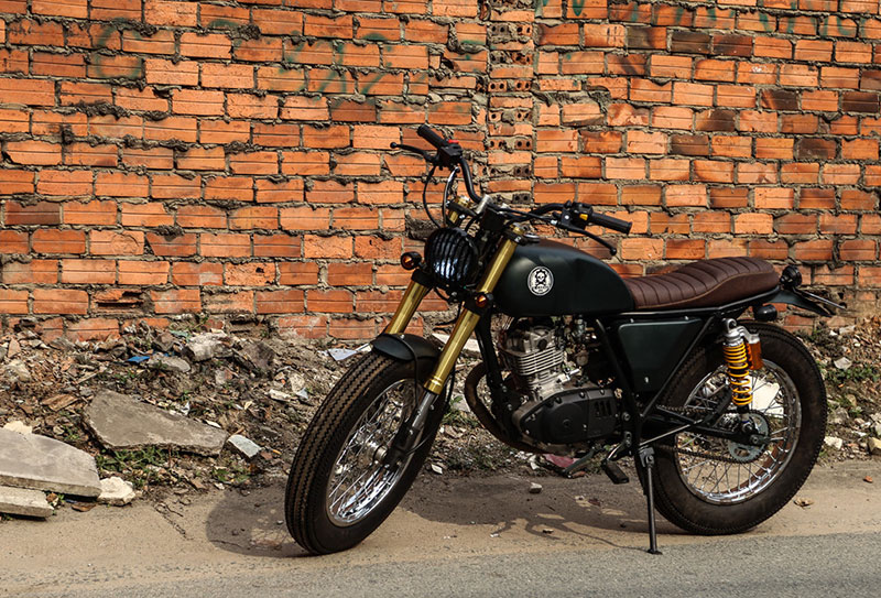 Suzuki GN125 độ phong cách tracker của biker Sóc Trăng